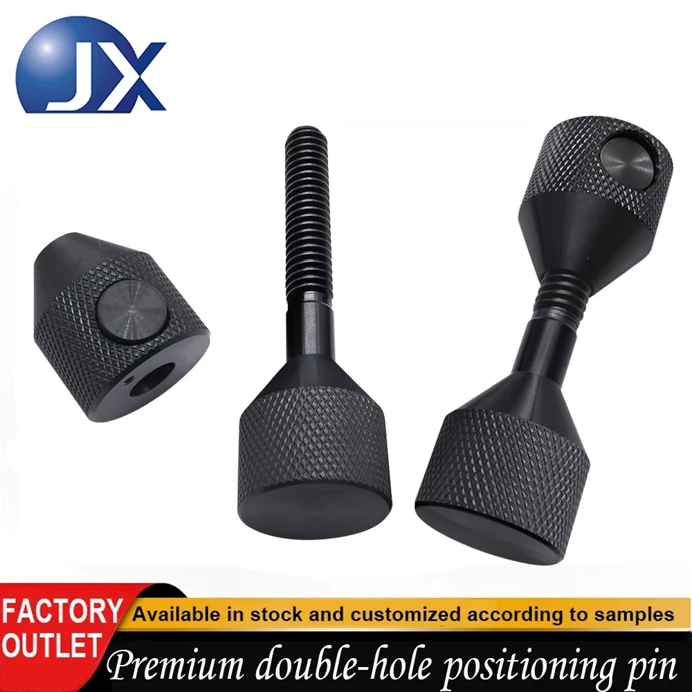 2 Sets Carbon Steel Flange Pins Double Hole Black Iron 5/8 to 1 7/8 Inch Alignment