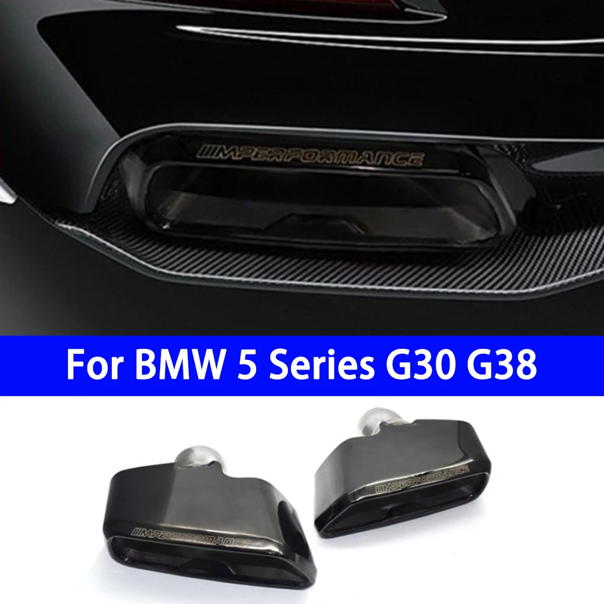 

Suitable for BMW's New 5 Series G30G38 Modified Titanium Black Stainless Steel Tailpipe and Throat Silencing Exhaust Pipe