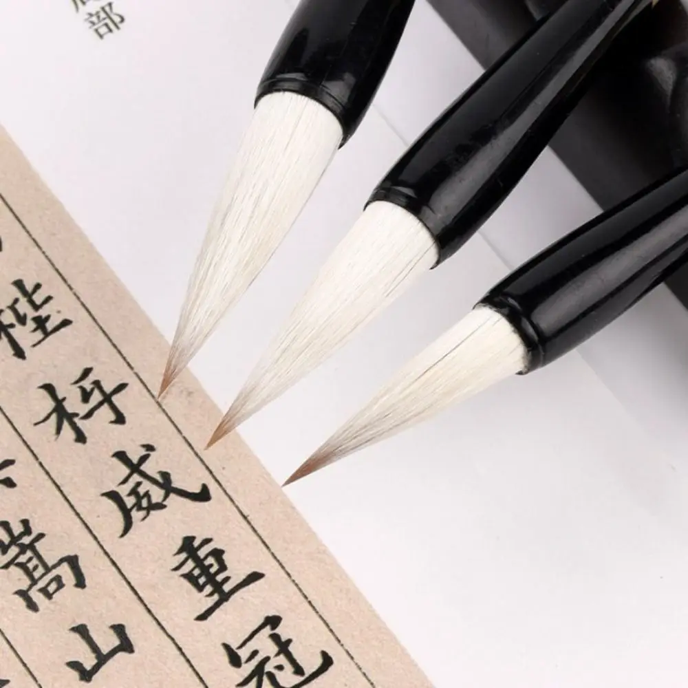 Traditional Chinese Calligraphy Brush Oil Watercolor Oil Painting Art Paint Brush Steel Wolf hair Scriptures Writing Brush