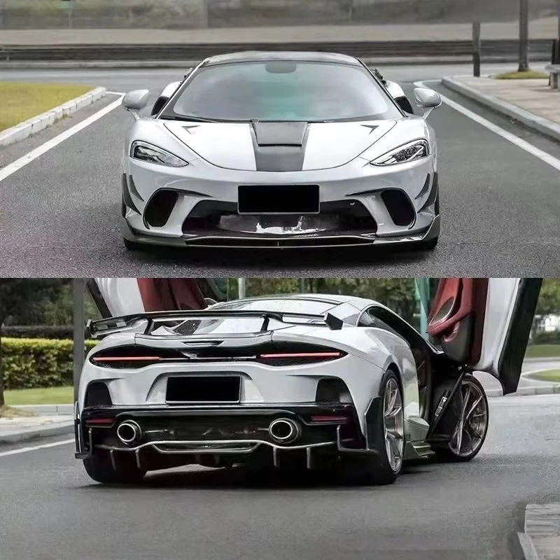 Car Body Kit Front Lip Rear Spoiler Hood Side Skirt Suitable for McLaren GT Modified PRO Dry Carbon Fiber Conversion Car Parts
