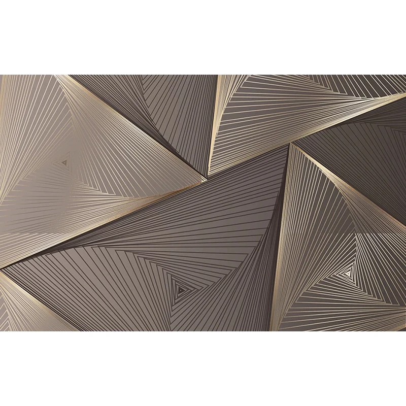 Customized products 3D Modern simple TV background painting light luxury living room Abstract geometry sofa bedroom wallpaper 3d