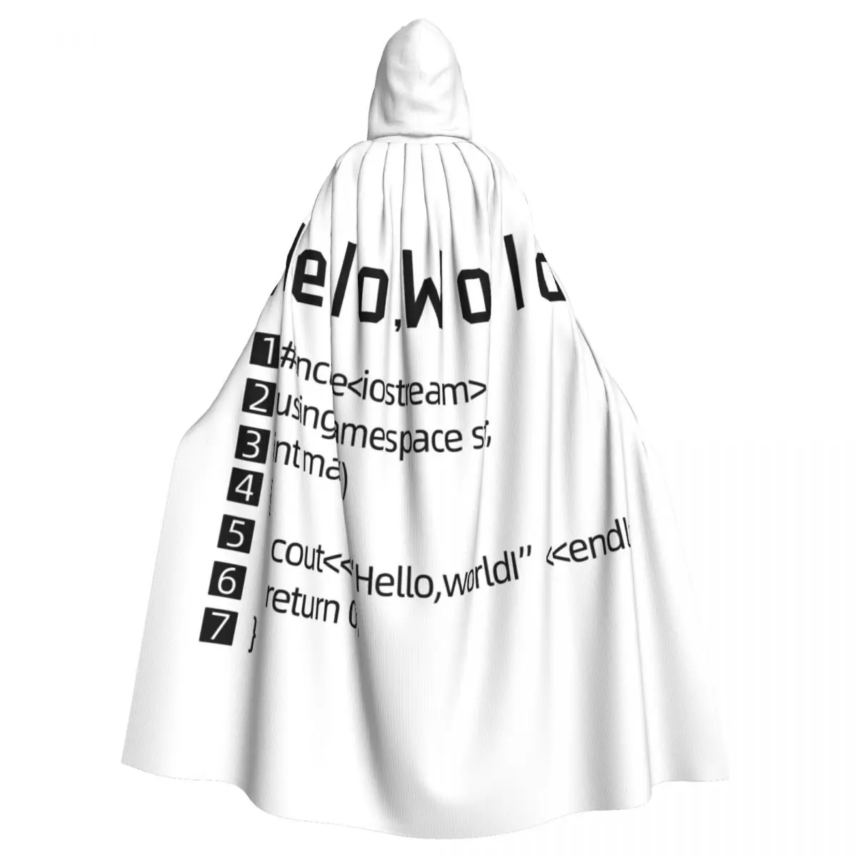 Program Code Unisex Adult Cloak with Hood Long Witch Costume Cosplay