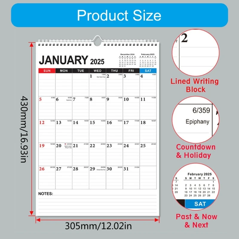 2025 Engelse editie Kalender Wandkalender Schooljaarplanner Kalender 2025 Schooljaarkalender voor lerarenplanning Dropship