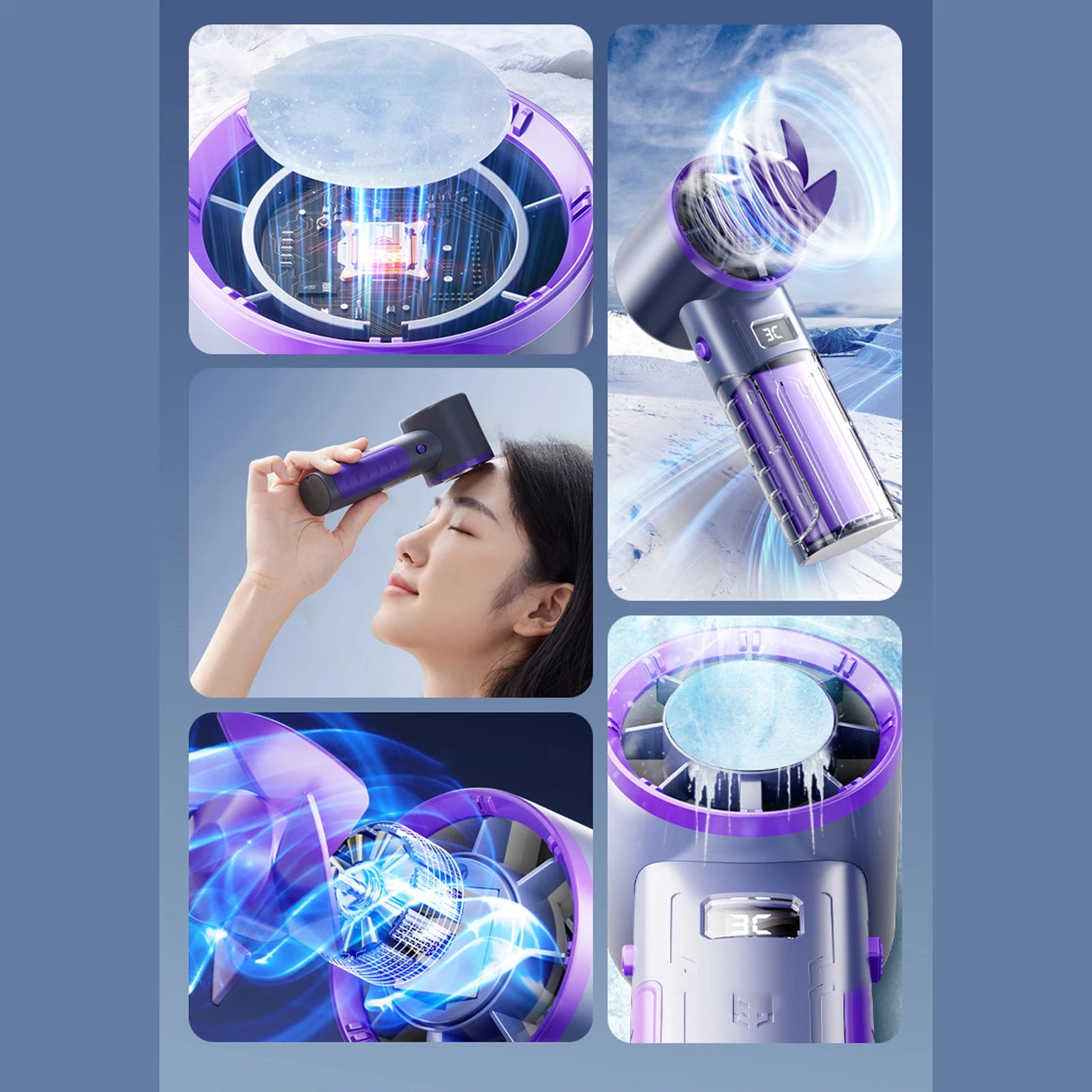 Ventilateur de camping aste réglable, petit ventilateur de bureau, vent injuste, portable, chambre à coucher, voyage, bureau intérieur