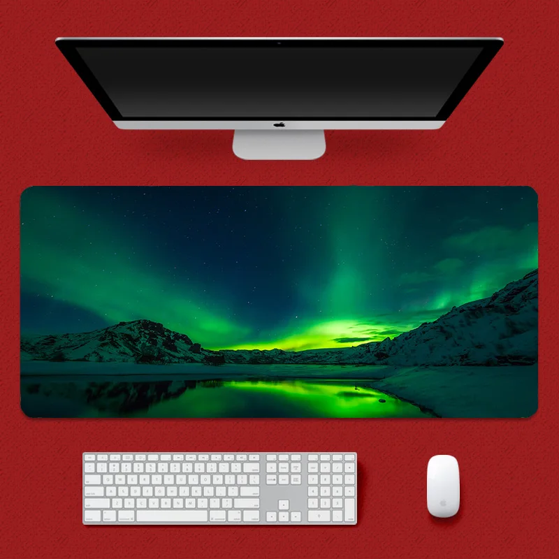 

Big Aurora Mouse Pad Is The Best-selling Game Aurora Green Universe Wearable Edge PC Laptop Office Supplies Rubber Mouse Pads