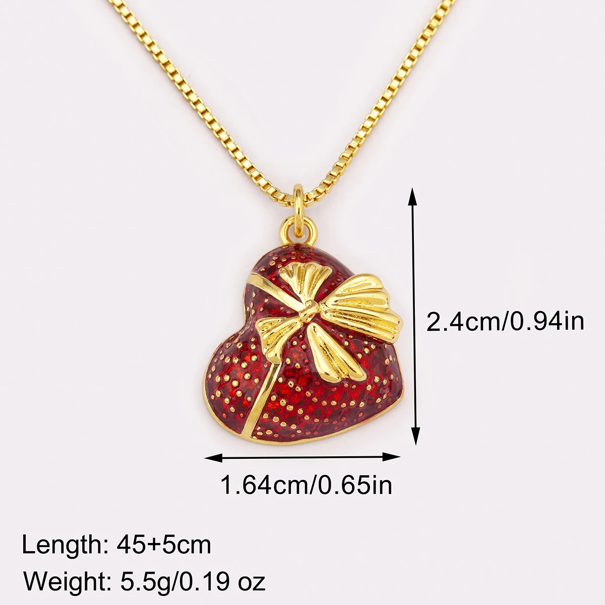 Nidin Personality Design Leaf/Love Heart Shape Charm Pendant Necklace For Women Girls Red Zircon Fashion Versatile Jewelry Gifts