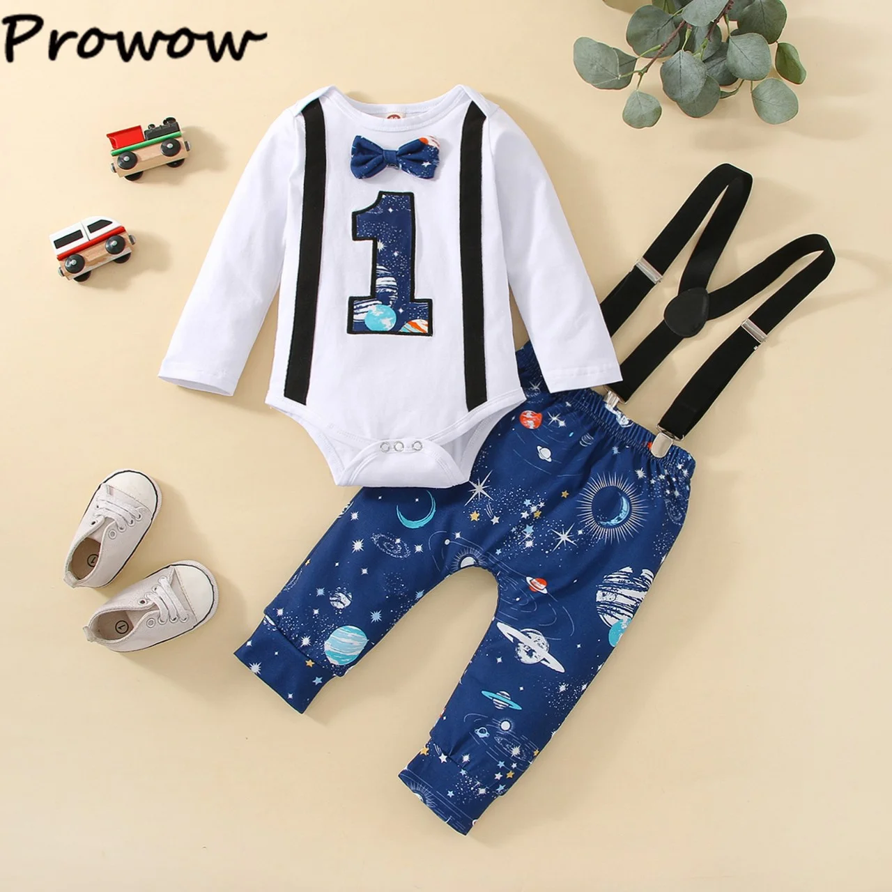 

Низкая распродажа, одежда на один год, наряды на первый день рождения для мальчиков, боди с галстуком и галстуком «1» и Y-образным ремнем, комплекты брюк Planet