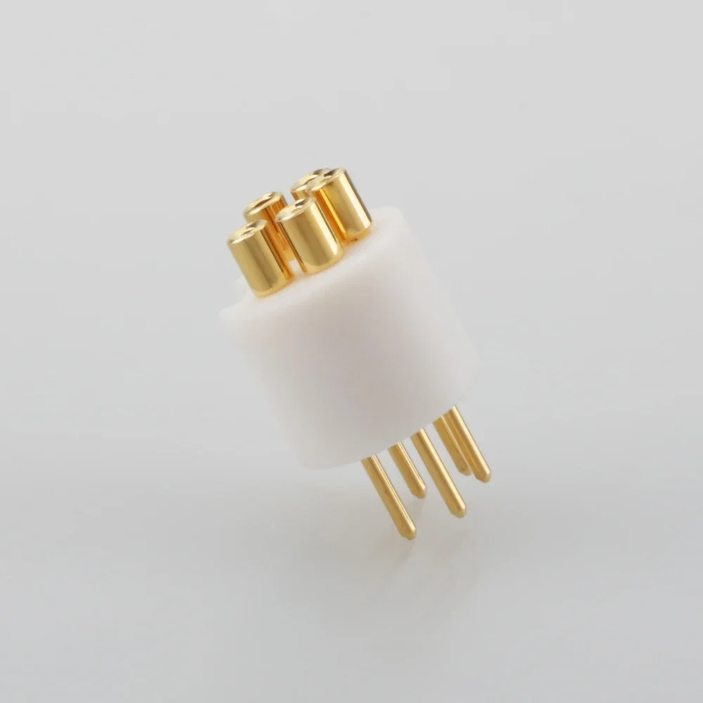 

Viborg LP107G/R родиевый позолоченный чистый медный 5-контактный штекер DIN Phono M DIN Экономичный DIY проигрыватель тонорма кабельный разъем