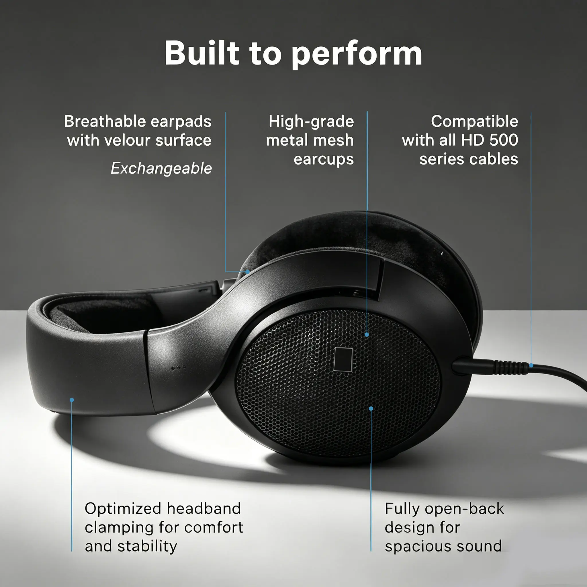 HD 560S 오픈백 120옴 스튜디오 모니터 헤드폰 (녹음, 믹싱, DJ, HiFi 오디오용) HD 560S 오픈백 120옴 스튜디오 모니터 헤드폰 (녹음, 믹싱, DJ, HiFi 오디오용)