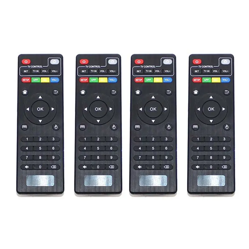 For MXQ MXQ-PRO T95 X96 MX9 M8 M9C H9 Infrared TV Replacement Accessories 4Pcs Portable Set-Top Box Remote Control-Y18A