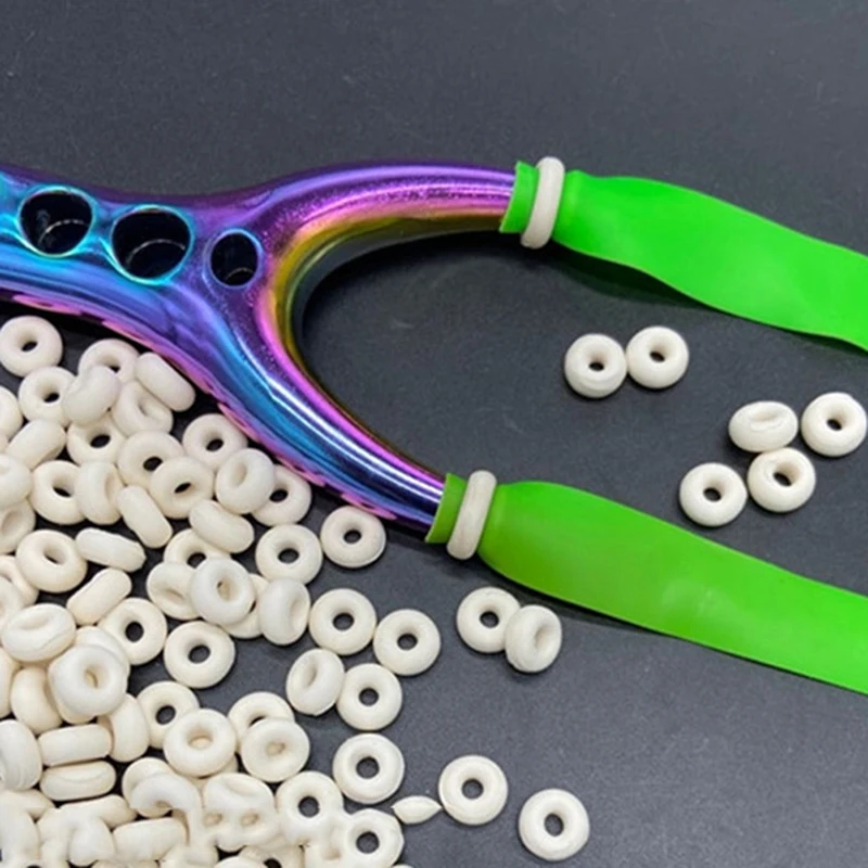 

50 шт. резиновое кольцо, плоская резиновая лента, фиксация, бесплатная галстук, быстрая круглая головка, аксессуары для рогатки