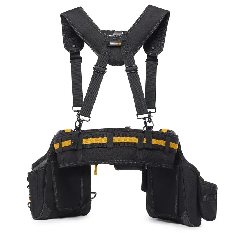 TB-CT-101-5P 5pc Pro Contractor Tool Belt Set Waist Bag Belt Shoulder Strap Power Tool Accessories