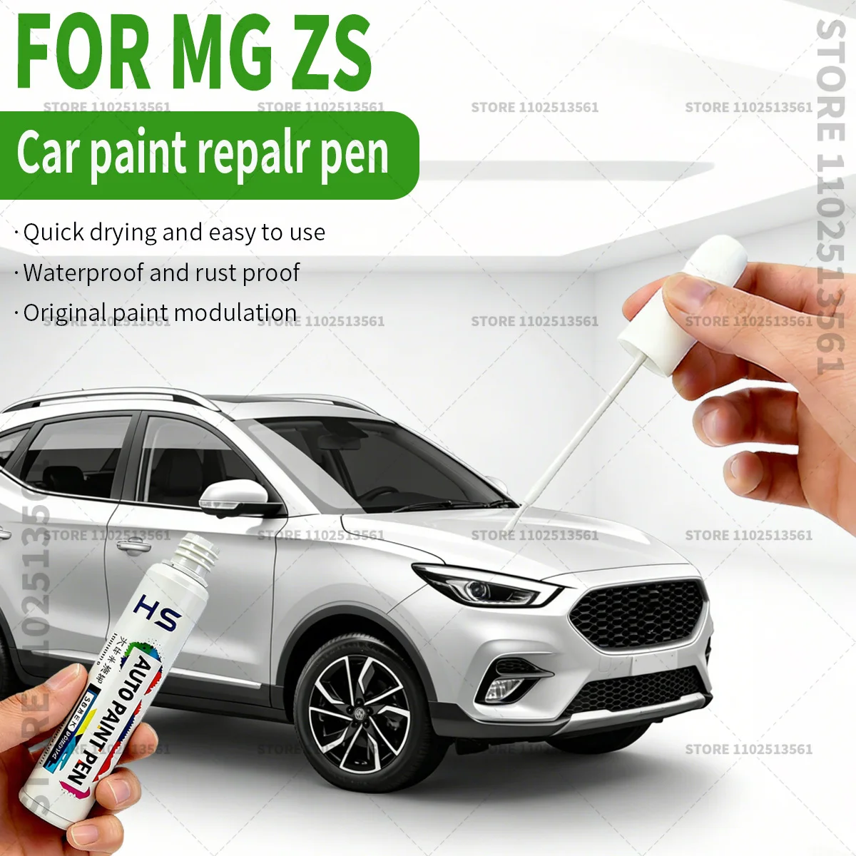 For 2017-2025 MG ZS Car Paint Repair Pen Restores Original Factory Paint Finish White 028 Black Silver Blue GCY Red RSJ Blue
