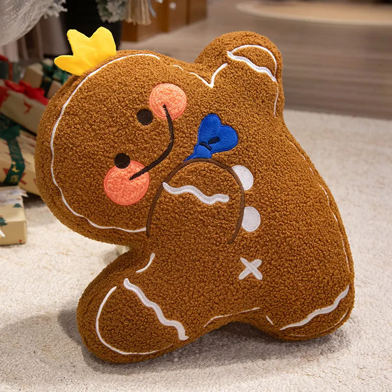 Christmas Pillow Gingerbread Man Puppy Xmas Tree Hugging Pillows Home Sofa Cushion Merry Christmas Decor For Gifts