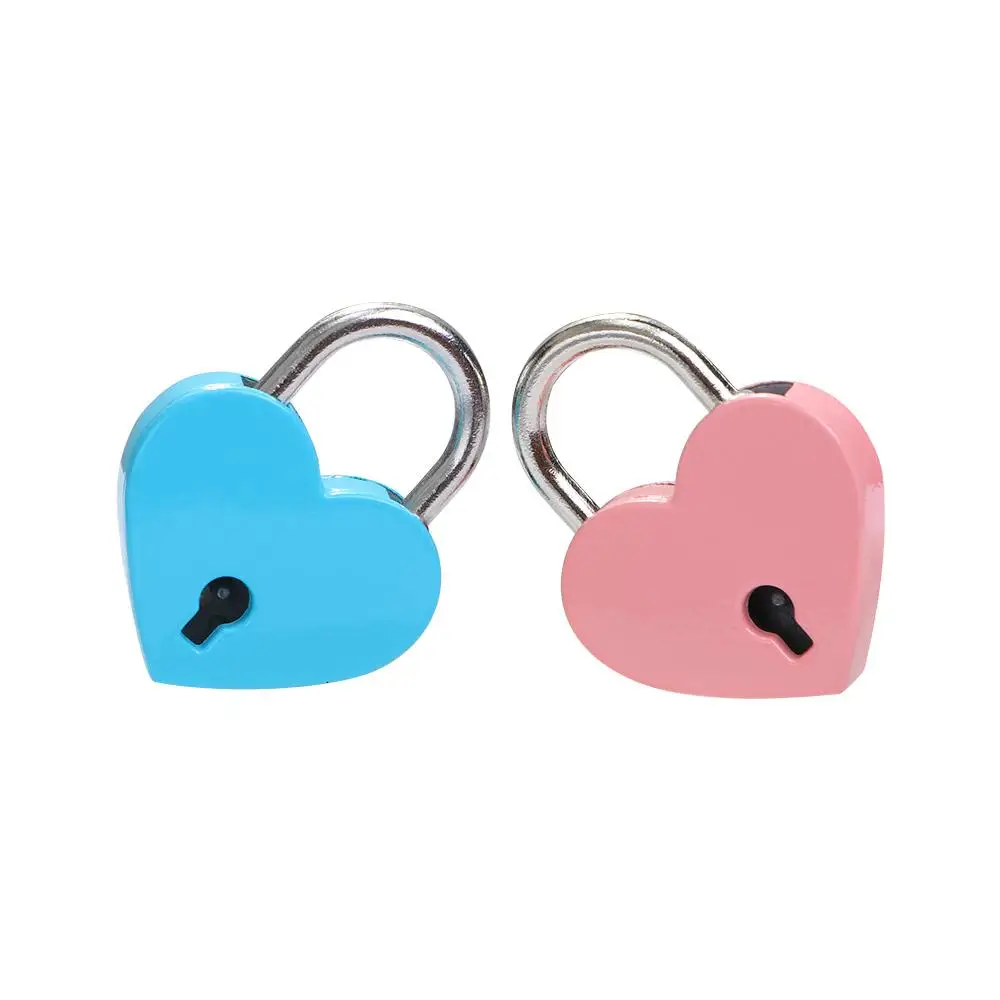 Luggage Cute Heart Shape Travel with Key Wedding Locks Love Heart Lock Padlock Hardware