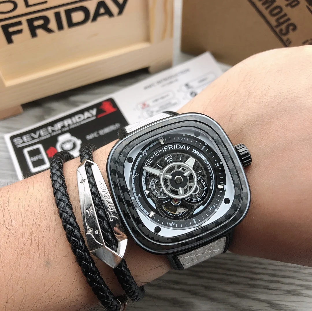 New product SEVENFRIDAY fashion men's watch luxury brand high-end gift P series PS2/01 men and women with the same automatic mec