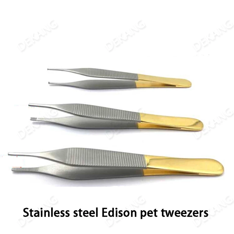 

Pet Edison Tweezers With Hook Teeth, Stainless Steel Tweezers With Teeth And Hooks