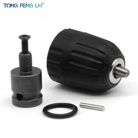 3/8-24UNF 0.8-10MM Keyless Drill Chuck Clip  Thread Drill Bit Adapter For Impact Drill Unique Patent Locking Function