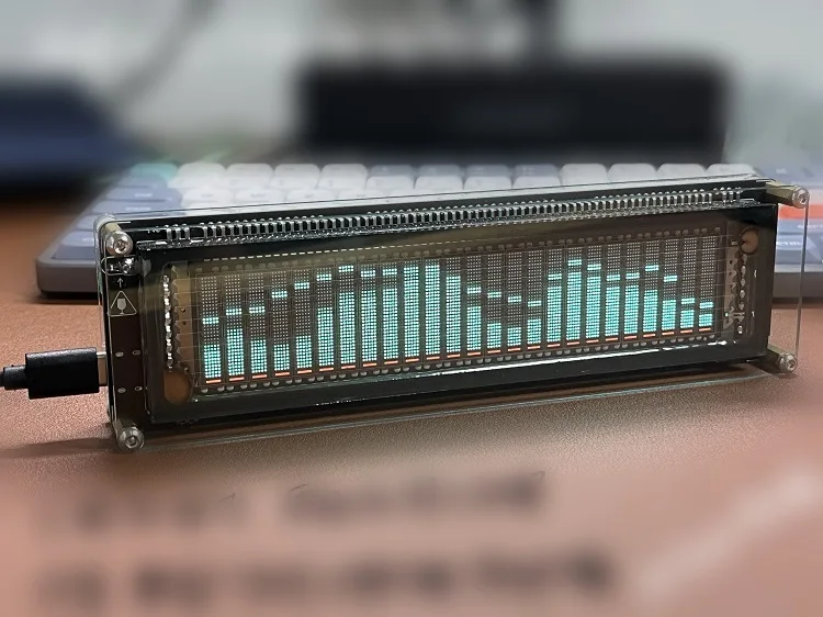 ستيريو MIC الموسيقى الصوت الطيف 15 مستوى مؤشر VU متر بيك اب إيقاع ضوء مكبر للصوت جو مصابيح AK2515