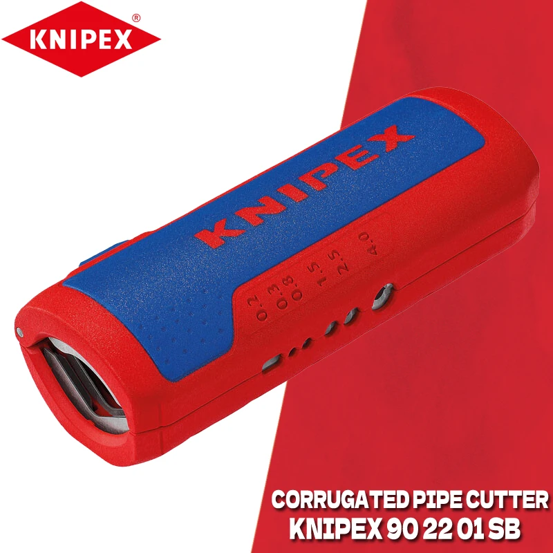 KNIPEX 90 22 01 SB Corrugated Pipe Cutter No Damage To The Internal Cables Pipes Convenient Fast And Efficient Work 90 22 02 SB