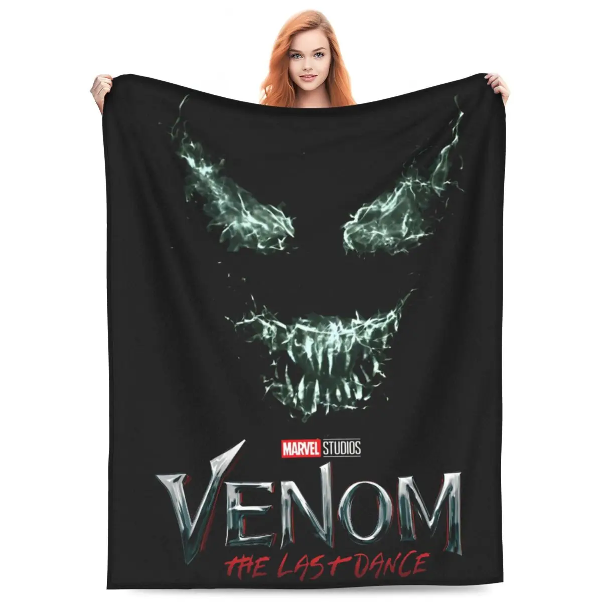 Venom The Last Dance 2024 Movie Blankets Coral Fleece Plush Decoration Lightweight Throw Blanket for Bedding Office Bedspread