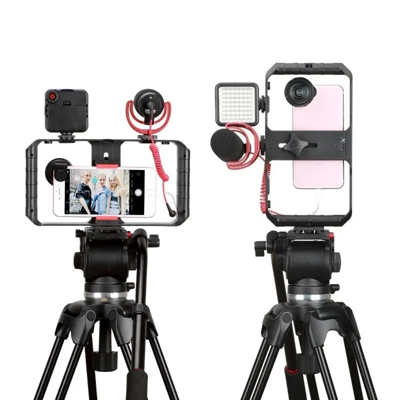 Mobile Phone Handheld Camera Holder Recording Video Shooting Live Rabbit Cage Follow-up Stable