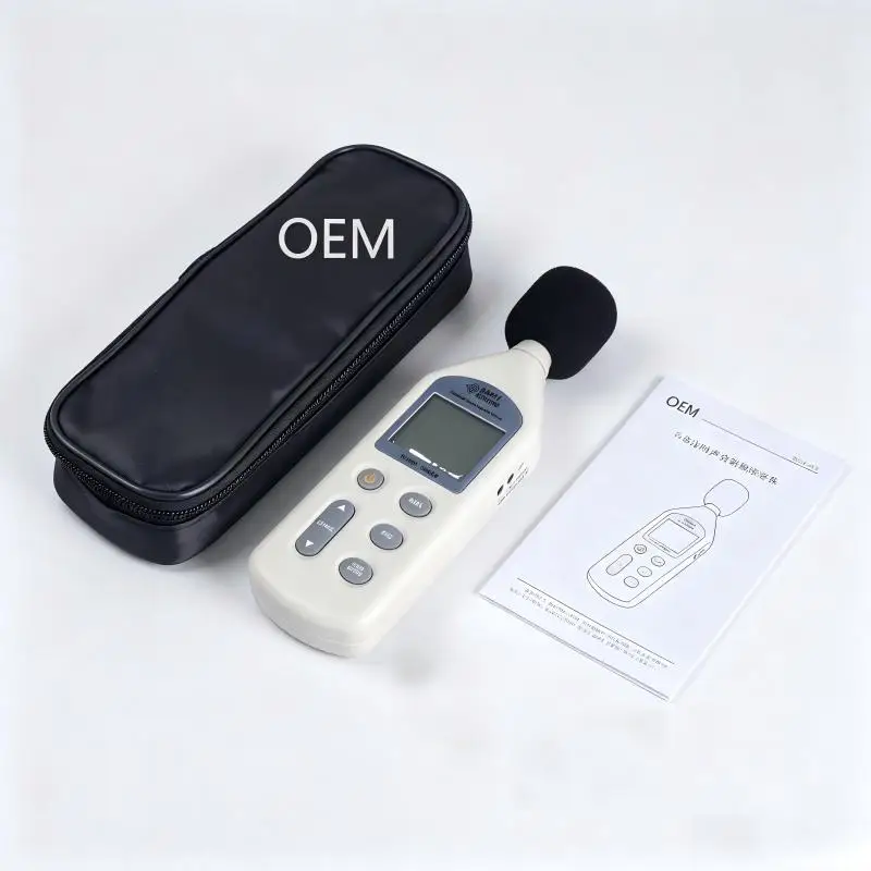 Professional plastic sound pressure decibel audio sound level meter with data logger and noise tester