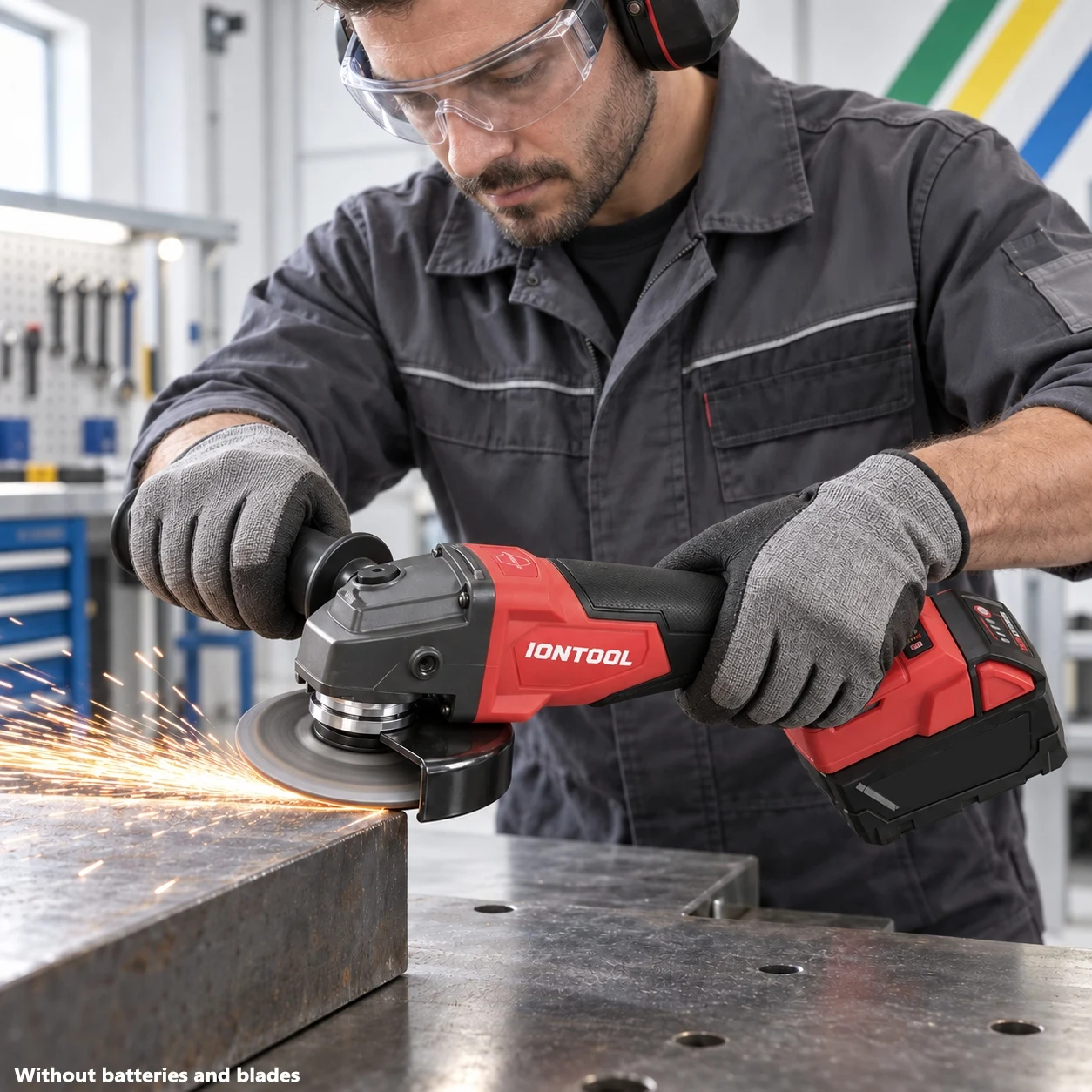 IONTOOL Pro Brushless Angle Grinder 850W 125mm for Wood Sanding Surface Polishing and Garage Workshop Tasks Power Tool