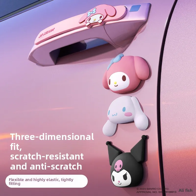 

Sanrio Car Door Anti-collision Strip Shock Absorber Cushion Silicone Scratch Resistant Rearview Mirror Protective Sticker