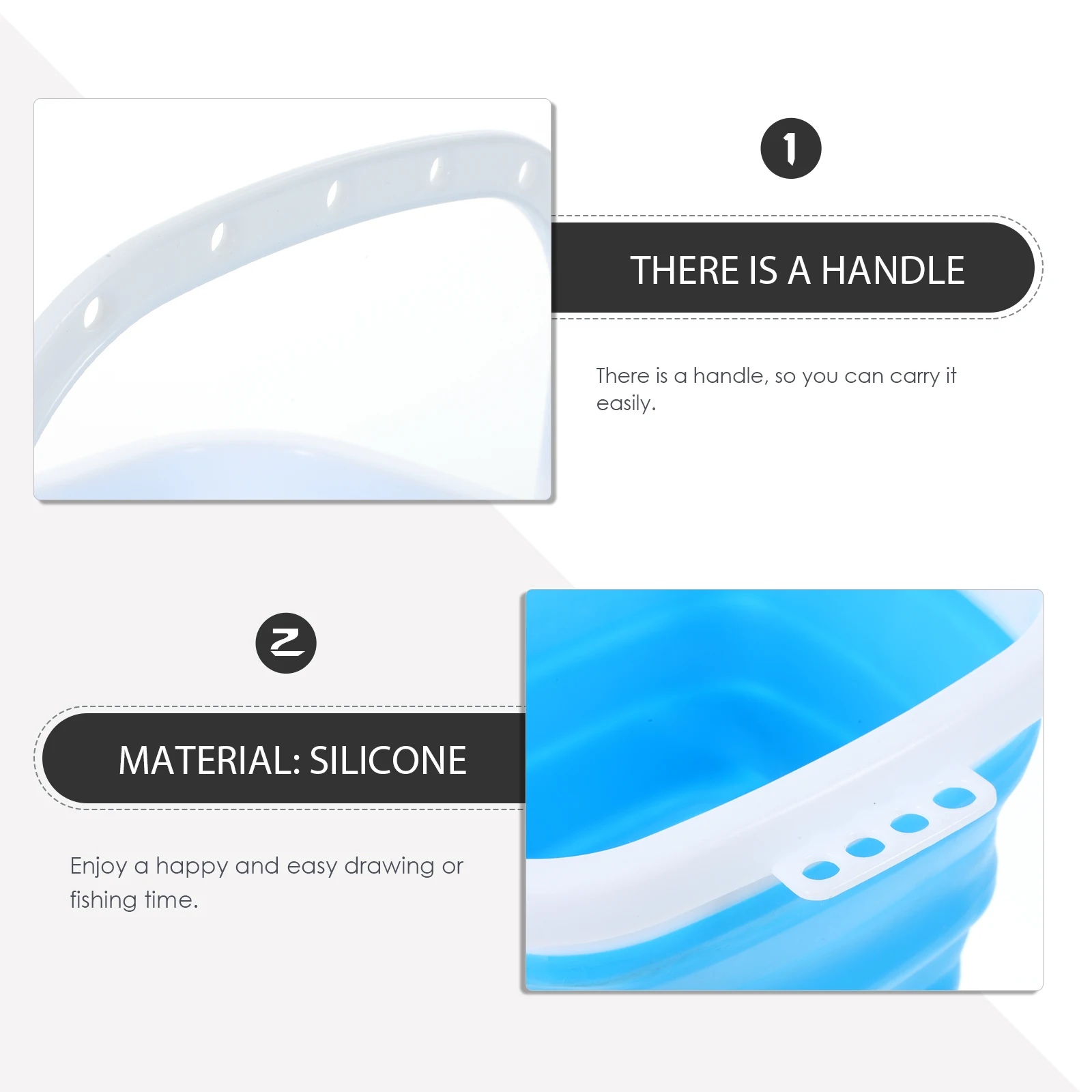 

Silicone Cleaning Bucket Foldable Pen Washing Barrel Durable Lightweight Portable Storage Painting Tool Accessories