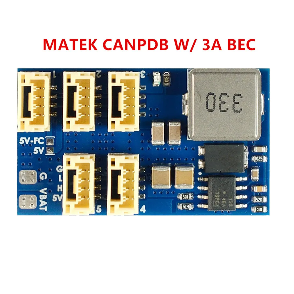 MATEK 6V to 70V CANPDB W/ 3A BEC JST-GH SPLITTER 2S-16S For RC Model Parts
