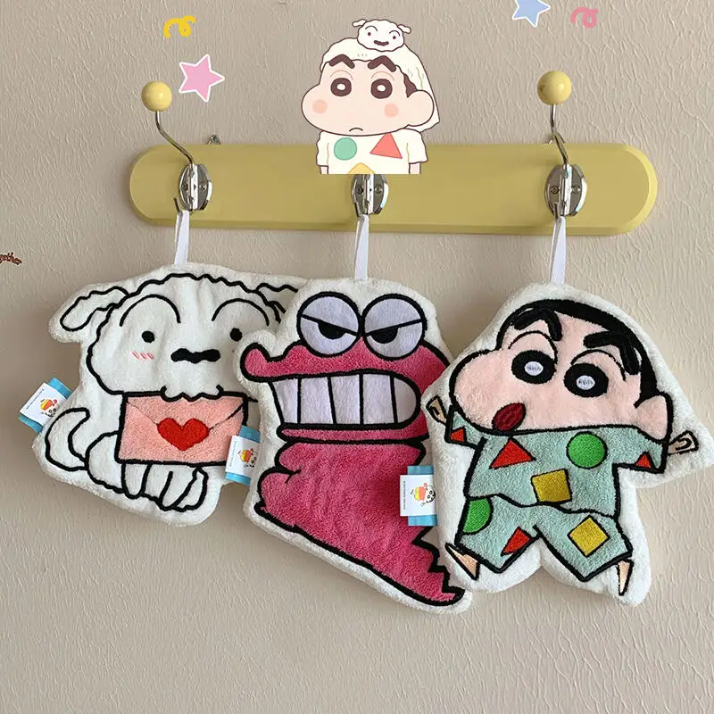 Kawaii Crayon Shin-Chan Anime Handtuch Niedliches Cartoon Badezimmer Handtuch Wasseraufnahme Schnell trocknend Hände abwischen Handtuch Weihnachtsgeschenke