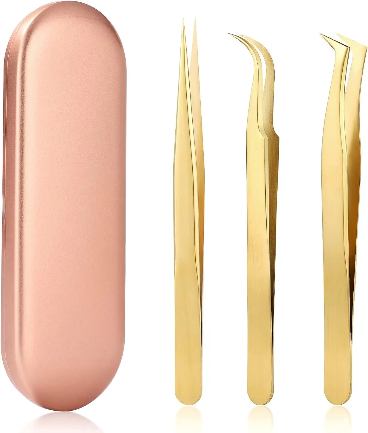 1pc/ 3/5pcs High Precision Lash Tweezers Set Stainless Steel Eyelash Tweezers for Classic Individual and Volume Lash Extensions