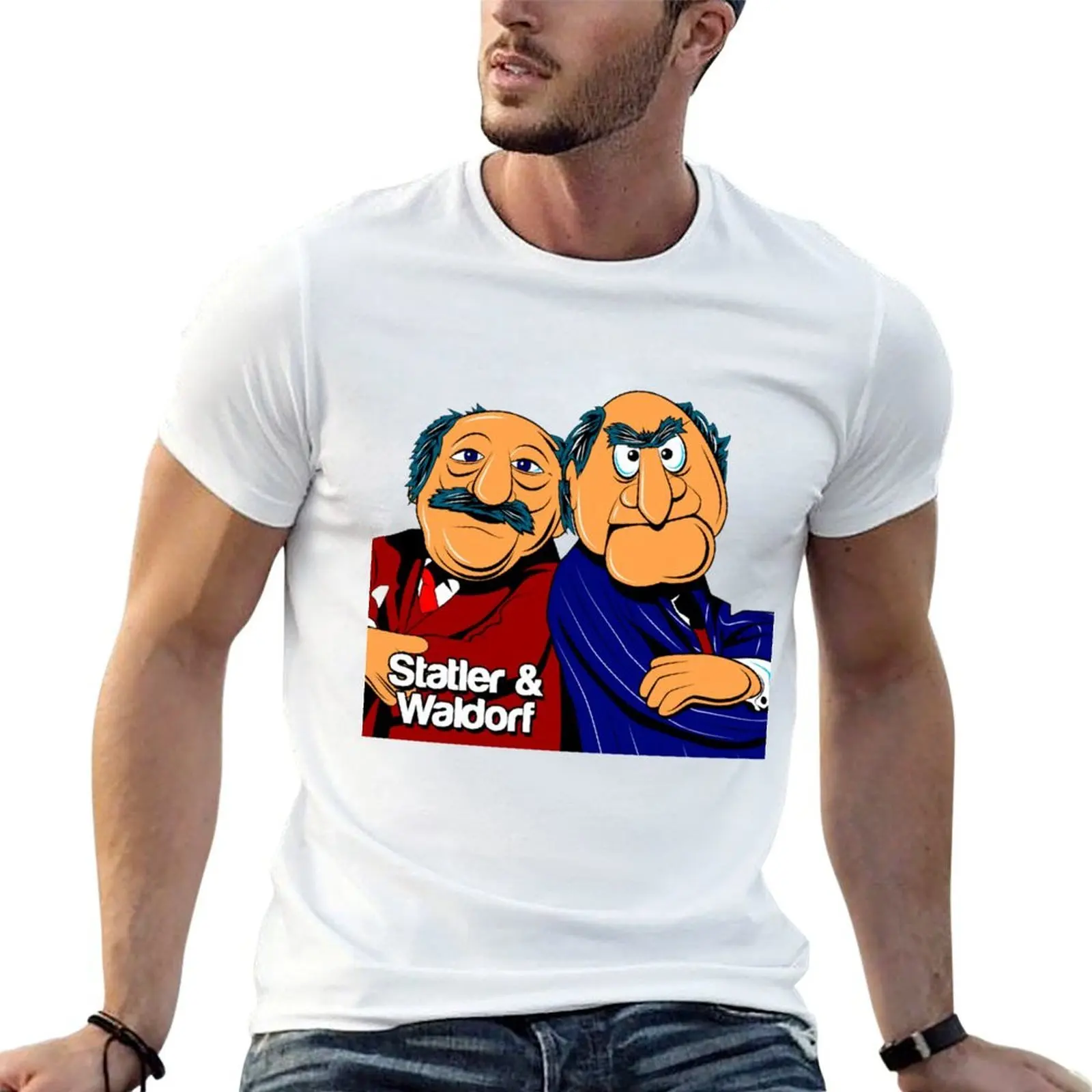 

Statler and Waldorf T-Shirt cotton tshirt 100% graphic t shirts for man t shirts for man pack cotton T-shirt