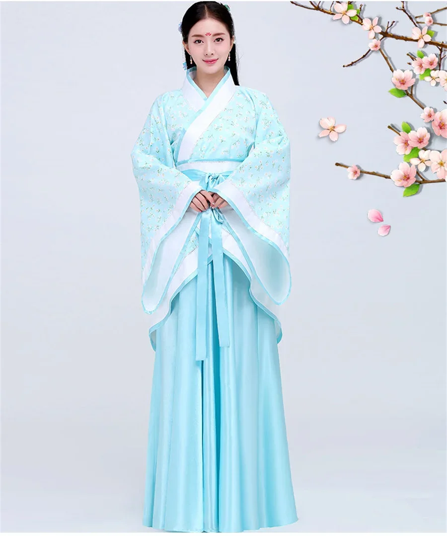 

Chinese Traditional New Year Woman Performance Dance Hanfu Female Party Tang Suit Girls Cheongsam Dress Retro Costumes