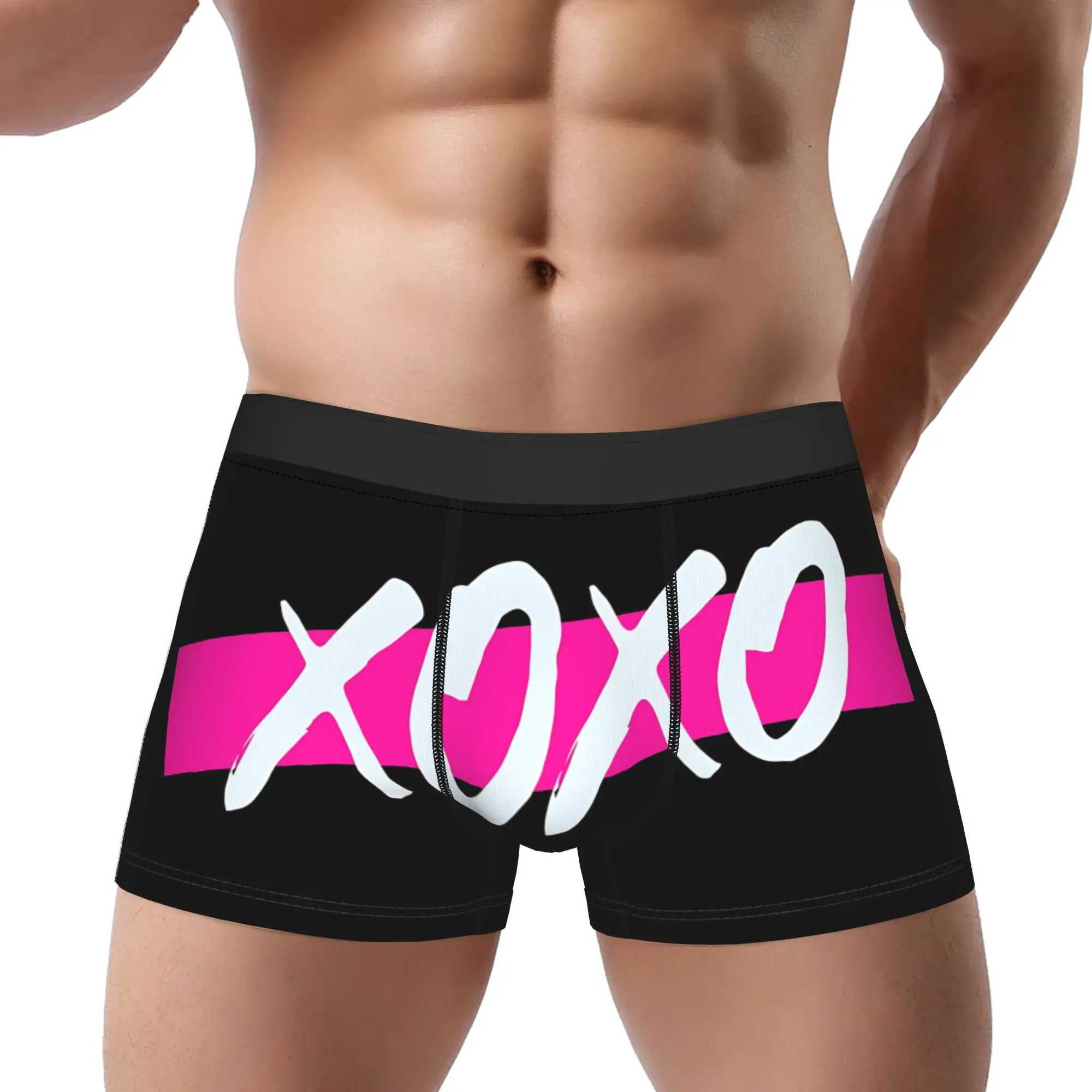 

adults 18 plus boxers kiss me XOXO logo Underpants Breathbale Panties Men's Underwear Print Shorts Boxer Briefs