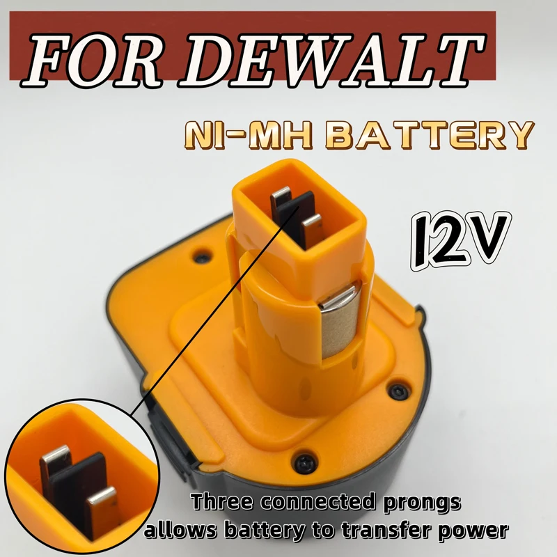 12 В 4,8 Ач-12,8 Ач Ni-MH аккумуляторная батарея высокой емкости для Dewalt DE9071 DC9071 DE9074 DE9501 DE9072 Замена