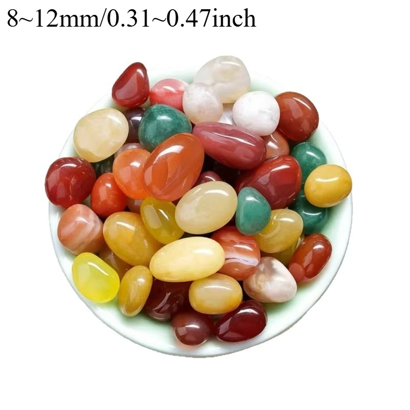 Natural Colorful Agate Gravel - 200g Pack For Aquarium & Garden Decor, Irregular Chip Stones For Home Accents