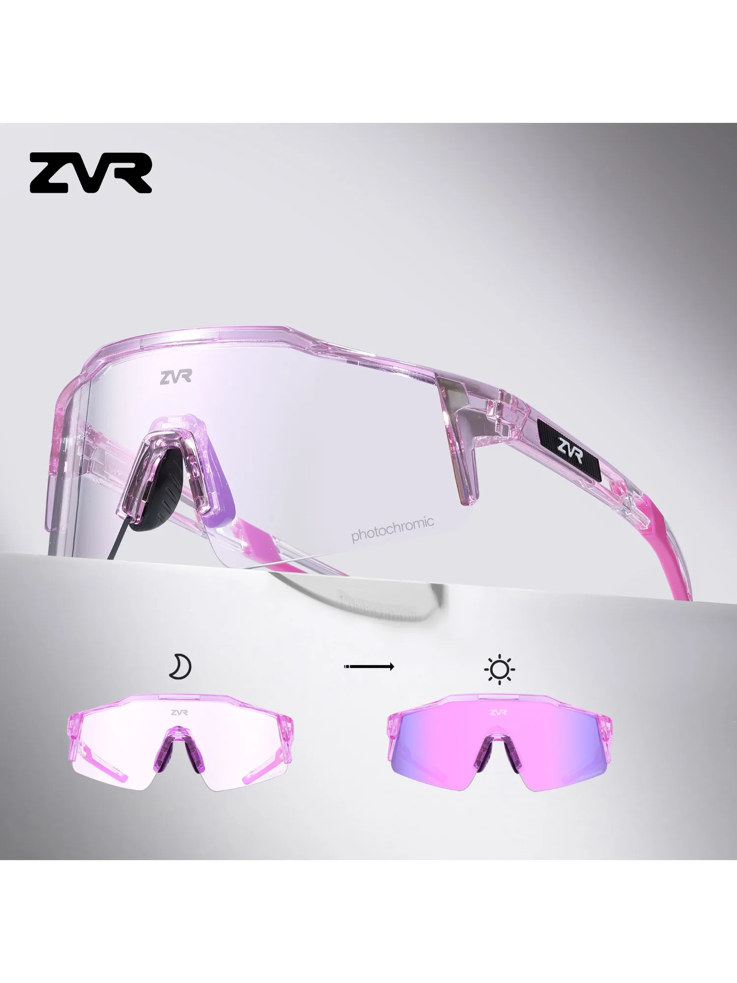 AliExpress ZVR Photochromic Cycling Glasses UV400 Sunglasses Outdoor Sport Bicycle Eyewear MTB Racing Lightweight Flexible Goggles