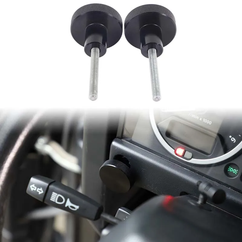 2Pcs Aluminum Alloy Black For Land Rover Defender 90 110 2004-2018 Car Dashboard Fuse Bolt Knob Cover Modification Accessories