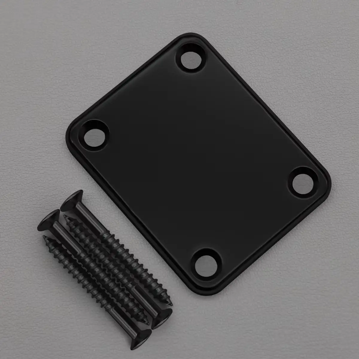 

FLEOR Black Electric Guitar Neck Plate Joint Back Mounting Plate With Screws For Guitar Bass