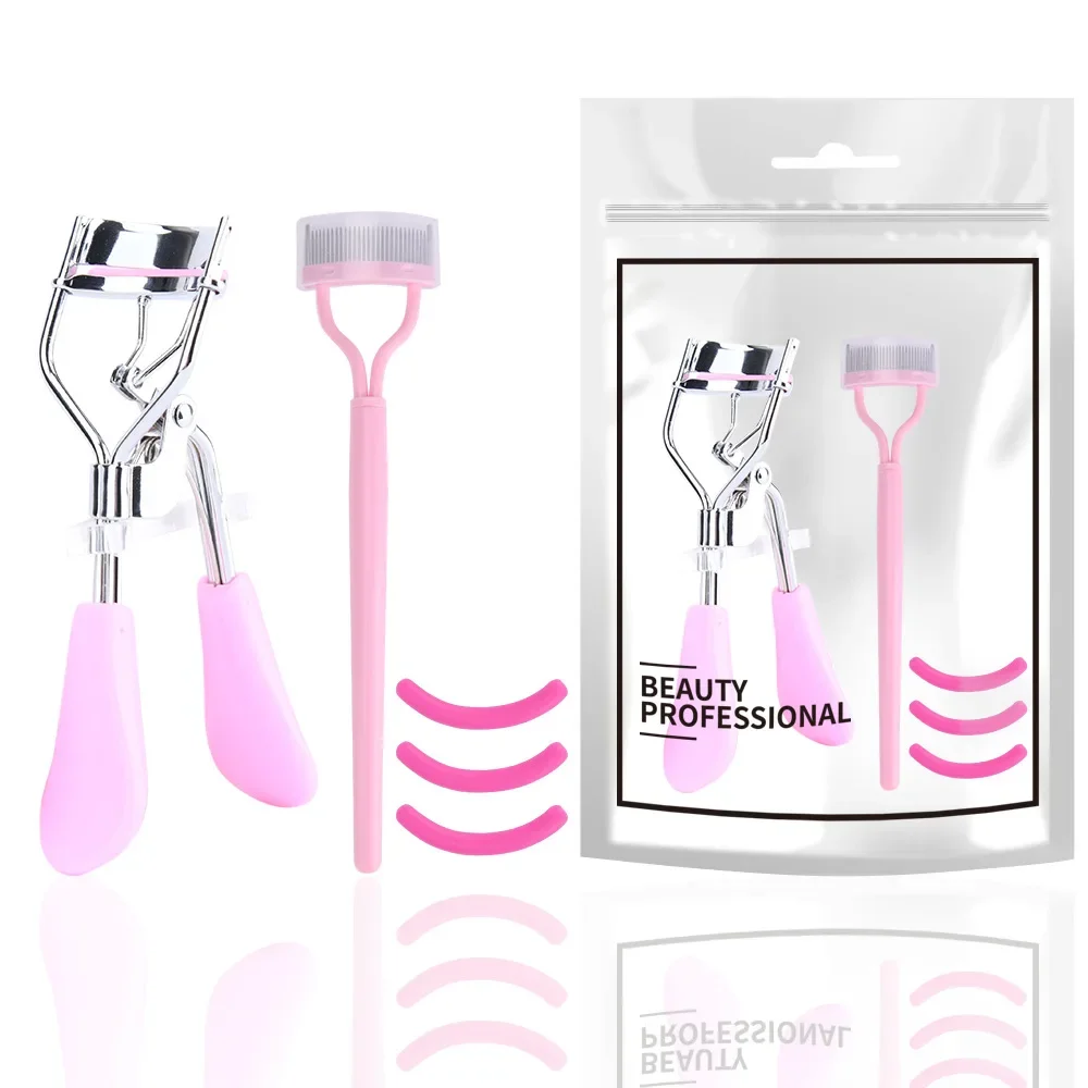 Professionele Wimpers Curling Pincet Clips met 10 stks Vervanging Pads Vrouwen Wimperkruller Set Blijvende Oogmake-up Beauty Tool