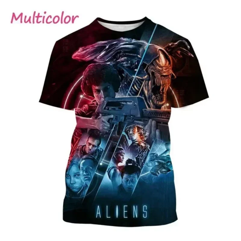 Fashion Men Clothing New Alien Creature 3D Print T-shirt Personalized Casual Oversized T Shirt Harajuku Street Unisex Tops Tees