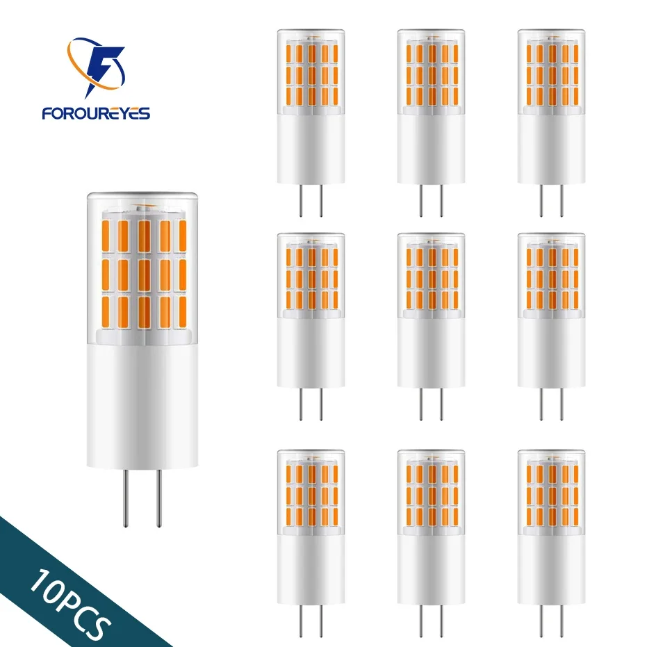 10pcs G4 LED Lamp 12V 3W 45LEDS SMD4014 No Flicker 360 Beam Angle LED Bulb Replace 30W Halogen Crystal Light Chandelier For Home