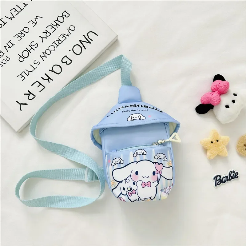 Sanrio Crossbody Bag Cinnamoroll Chest Bag Kuromi Storage Pouch Hello Kitty Sling Backpack My Melody Mini Shoulder Bag Kids Gift