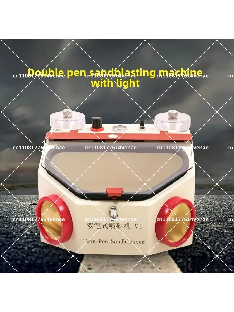 110V 220V Dental Sandblaster Double Pen Orthodontic Bracket Adhesive Cleaner Machine