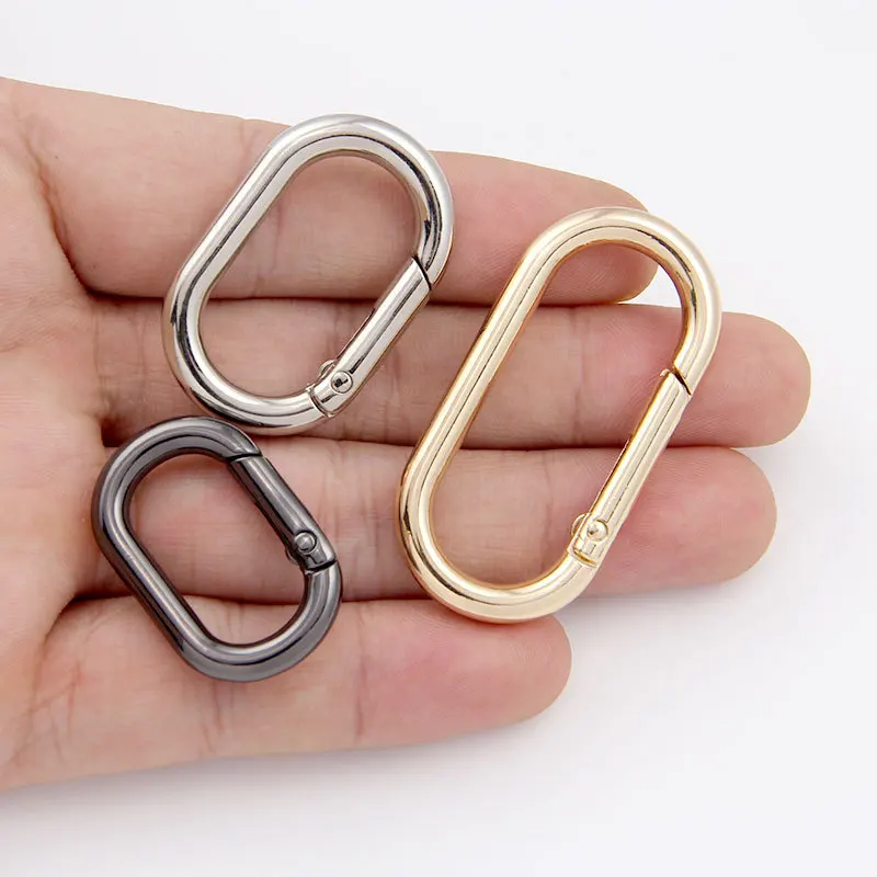 Oval Spring O Ring Openable Clasps Bag Strap Buckle Connect Keychain Pendant Dog Collar Hook Snap Carabiner DIY Bag Accessories