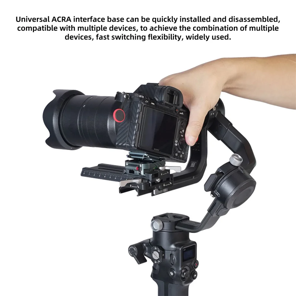2025 Universal Arca Schnellwechselsystem Plattenklemme 1/4 Zoll 3/8 Zoll Schnellschalter-Set für DSLR-Kamera Gimbal Stativ Zhiyun Stabilisator – Detail 6