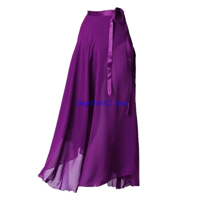634C Ballet -outfit Lichtgewicht Wrap rok voor dansers vrouwen verstelbare taille stropdassen gymnastiek over sjaal voor