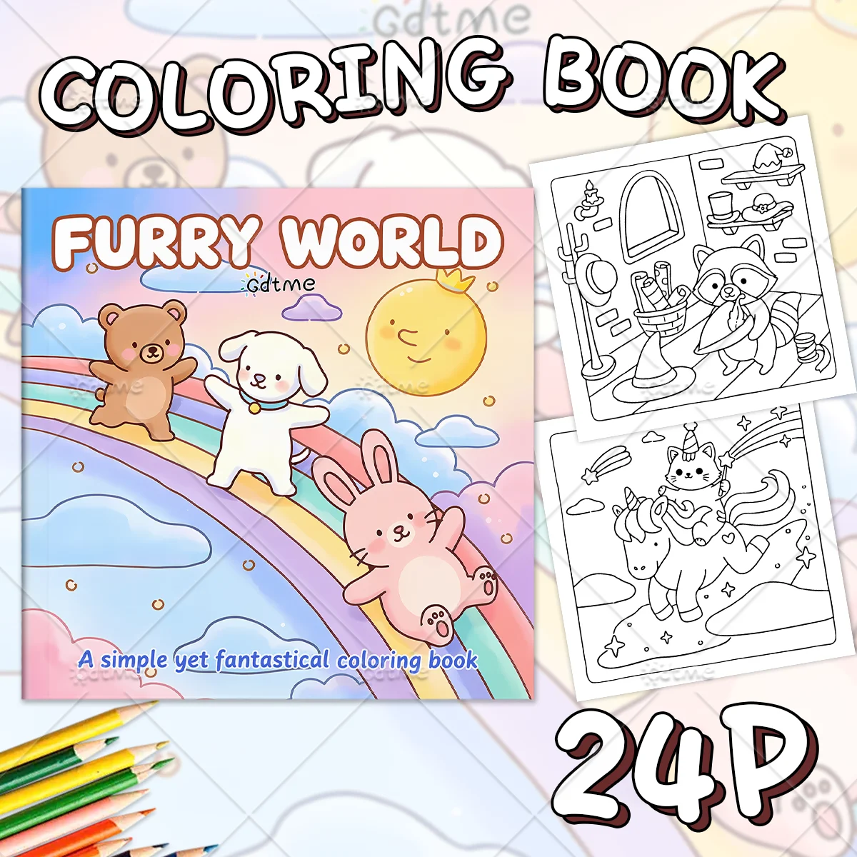 FURRY WORLD Coloring Book for Adults Featuring Cute Cozy Daily Activities for Relaxation (Cozy Spaces Coloring)